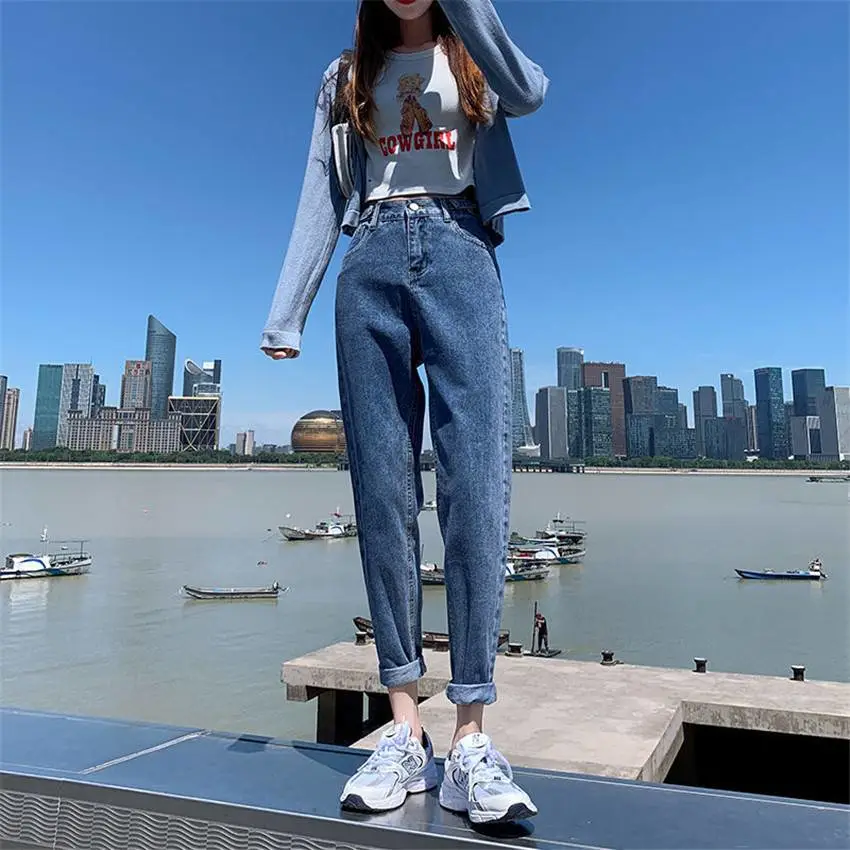 贵州黔东榕江韩版显瘦小脚长裤裤子便宜休闲直播品牌尾货外贸库存积压牛仔裤女