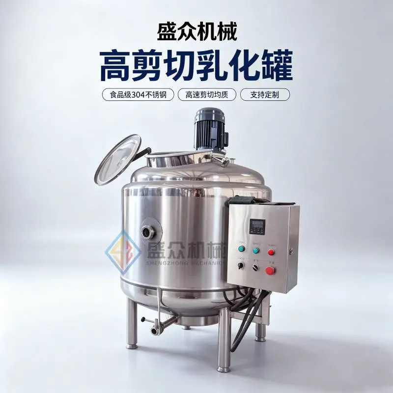 高剪切罐酸奶加工设备 牛奶生产线 酸奶饮品乳化设备