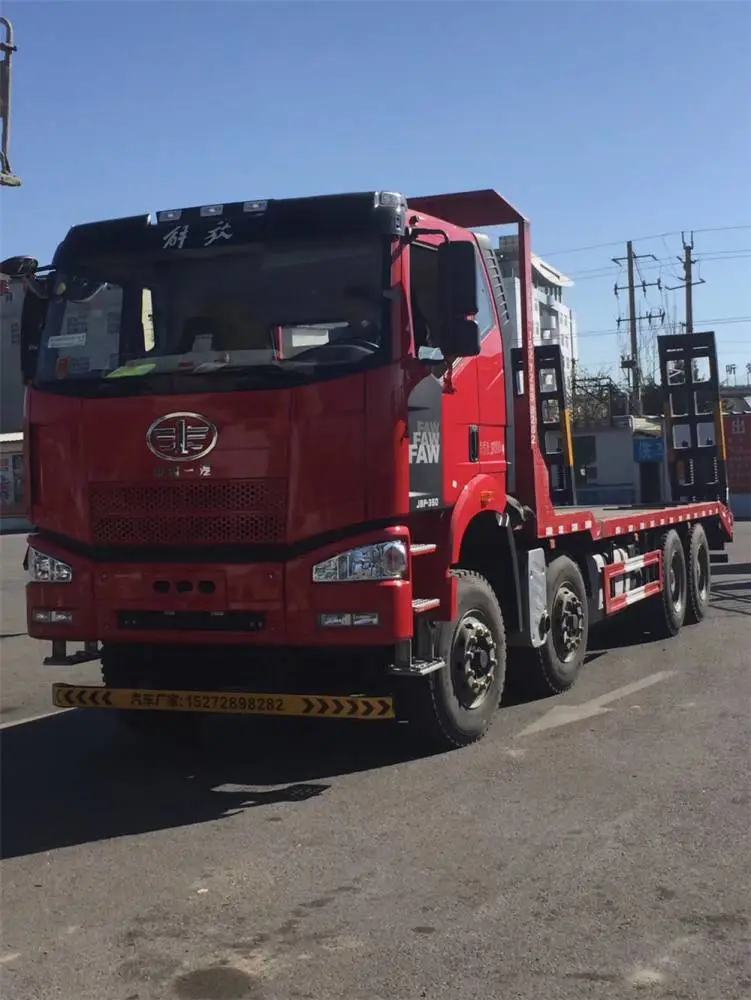 湖北 解放 8吨二手挖机拖车 高低板小挖机拖车 恒龙专用车