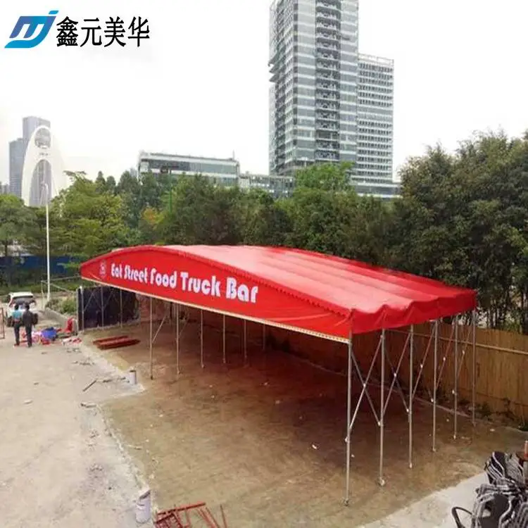 周口物流推拉篷,工厂卸货区伸缩篷房是什么样的
