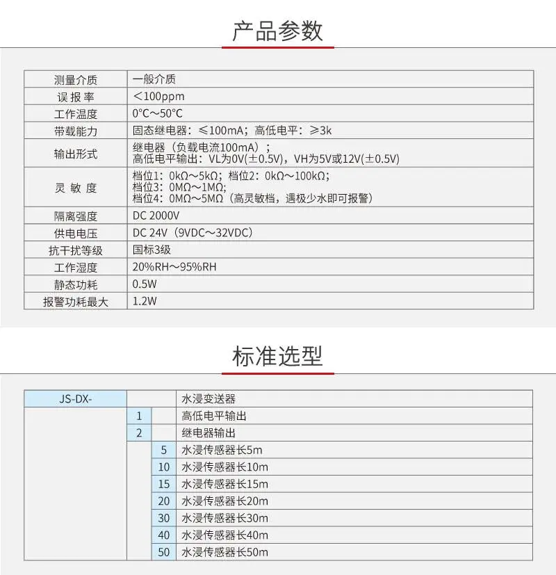 水浸变送器 金华壁挂水浸传感器 量大***