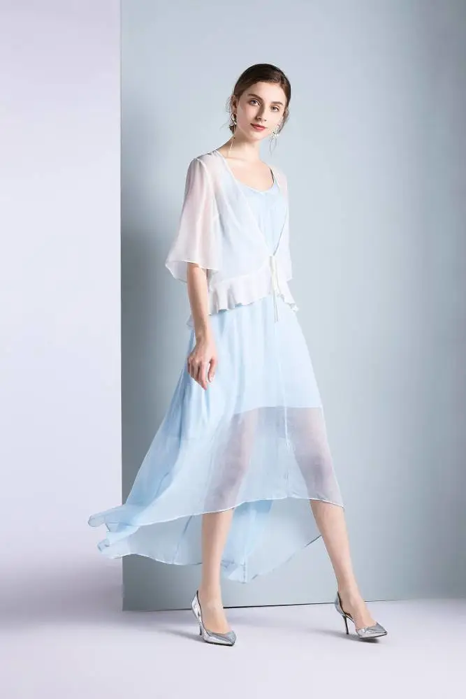 【可可桑晨】东莞品牌真丝连衣裙大码女装广州中时海创品牌女装库存尾货批发