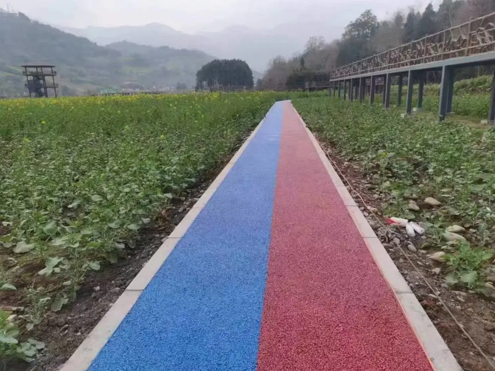 南宁青秀透水路面陶瓷颗粒防滑公园频道