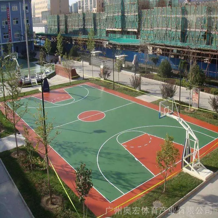 大连硅pu篮球场,篮球场塑胶厚度