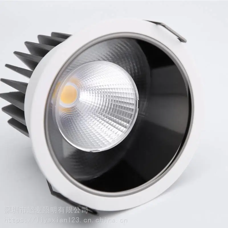 led天花灯COB筒灯嵌入式12W可调光4000K暖白光