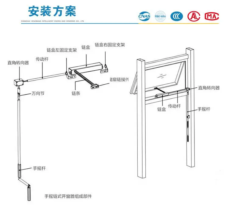 平凉平移窗手摇开窗机 外开窗手动推窗器可装窗帘
