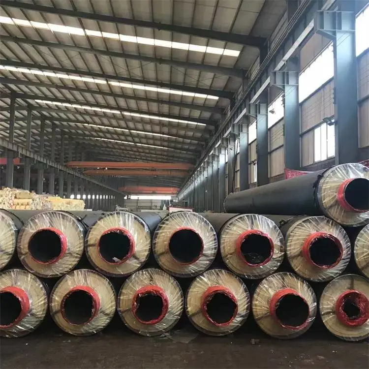 529*8黑夹克输送石油聚氨酯隔热防水保温管生产供应