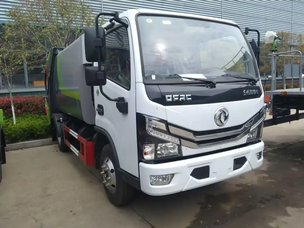 6.5方东风D5压缩式垃圾车 环卫后挂桶垃圾压缩车 垃圾清运车