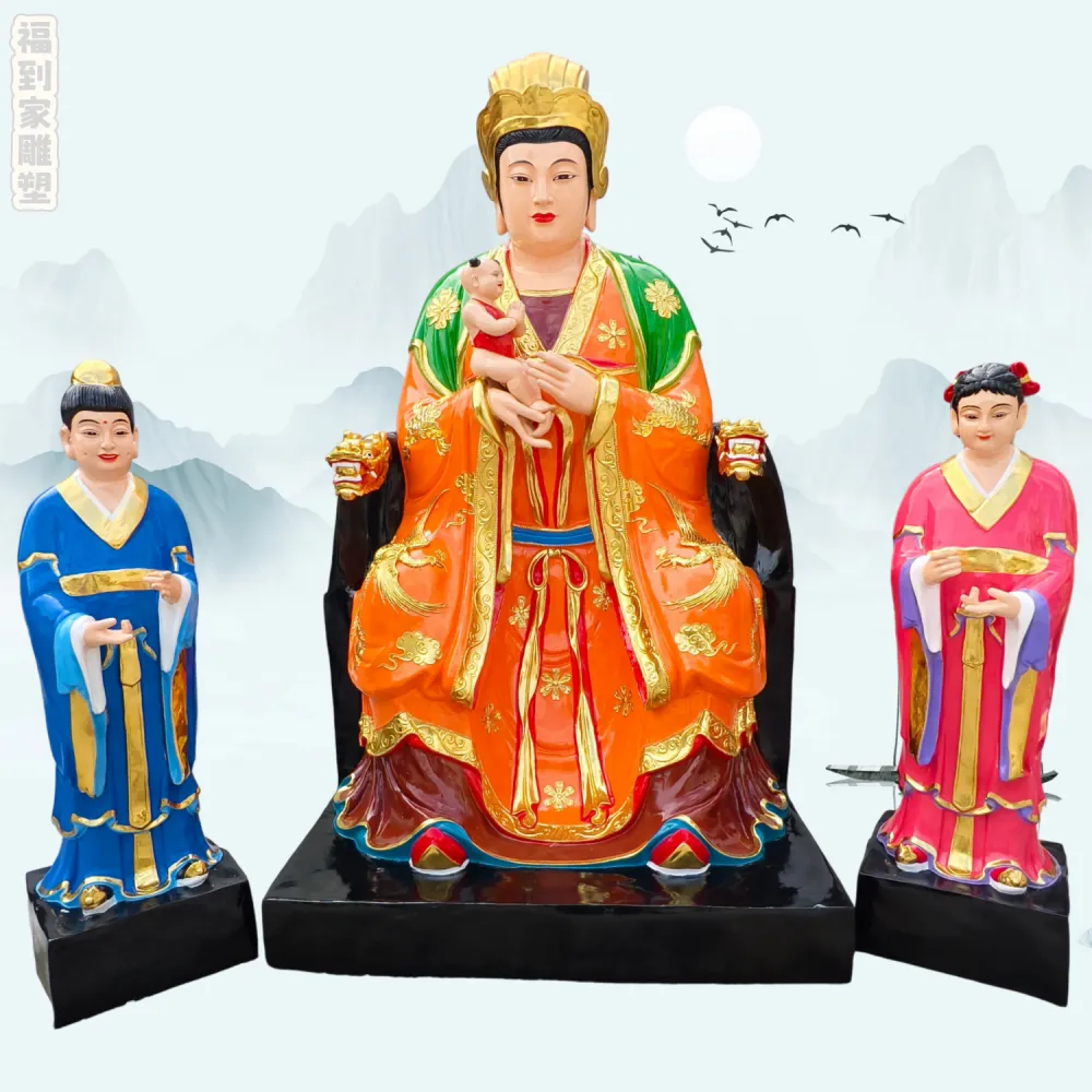 碧霞元君 天仙玉女 十二老母塑像 雪山老母 筋骨奶奶佛像