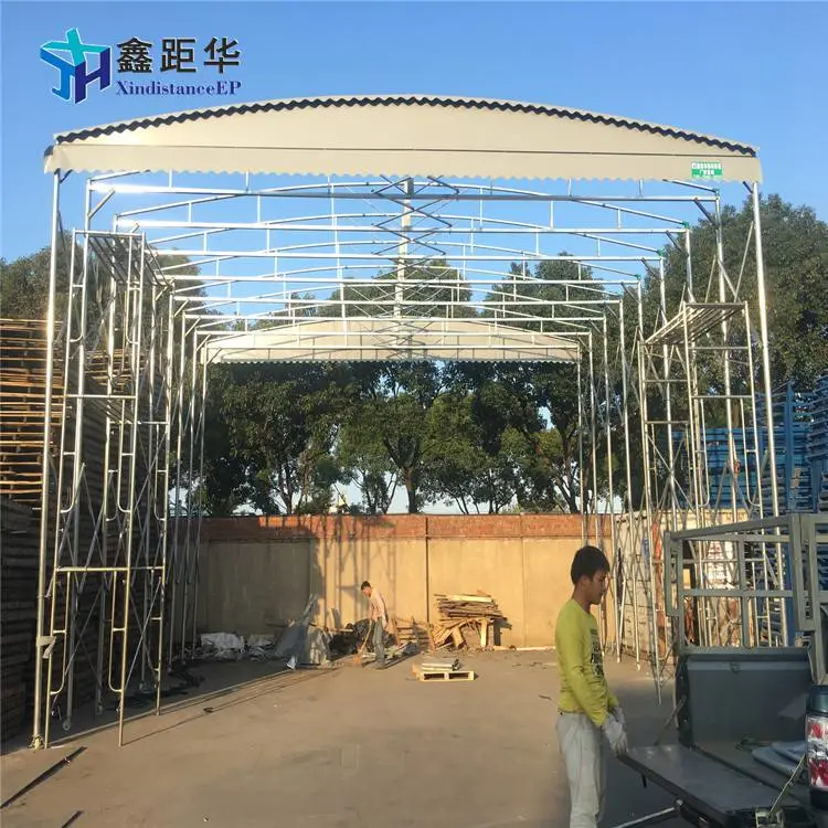 广东惠州钢筋加工棚大型可移动雨棚【防水设计】