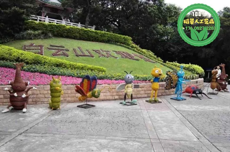 小黄人草雕稻草人工艺品生产价格_稻草人厂家