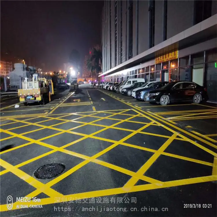 深圳厂房热熔划线 检测站热熔标线施工多年经验