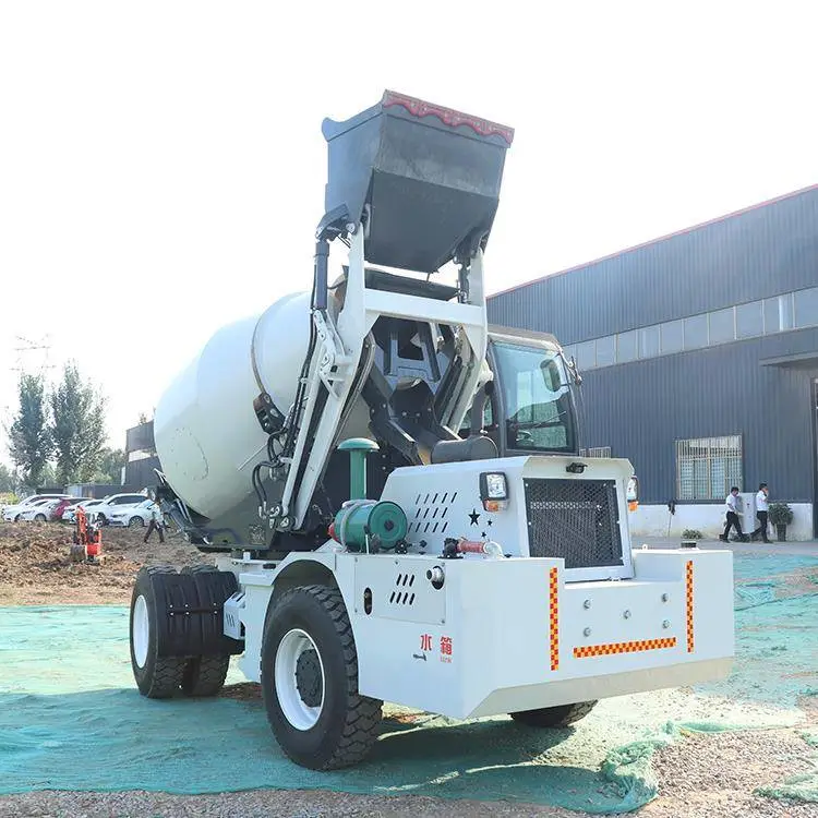大同2.6方小型水泥自上料搅拌车城市工地混凝土搅拌机罐车