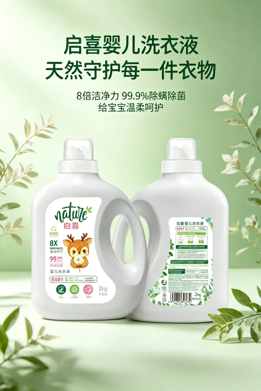 启喜婴儿洗衣液 澳慈国际集团(香港)科创有限公司 国标洗衣液
