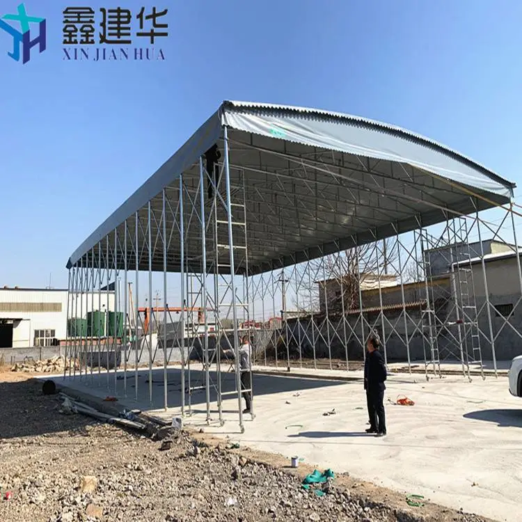 钢棚仓库 房顶上做雨棚伸缩 质优价谦 青云谱