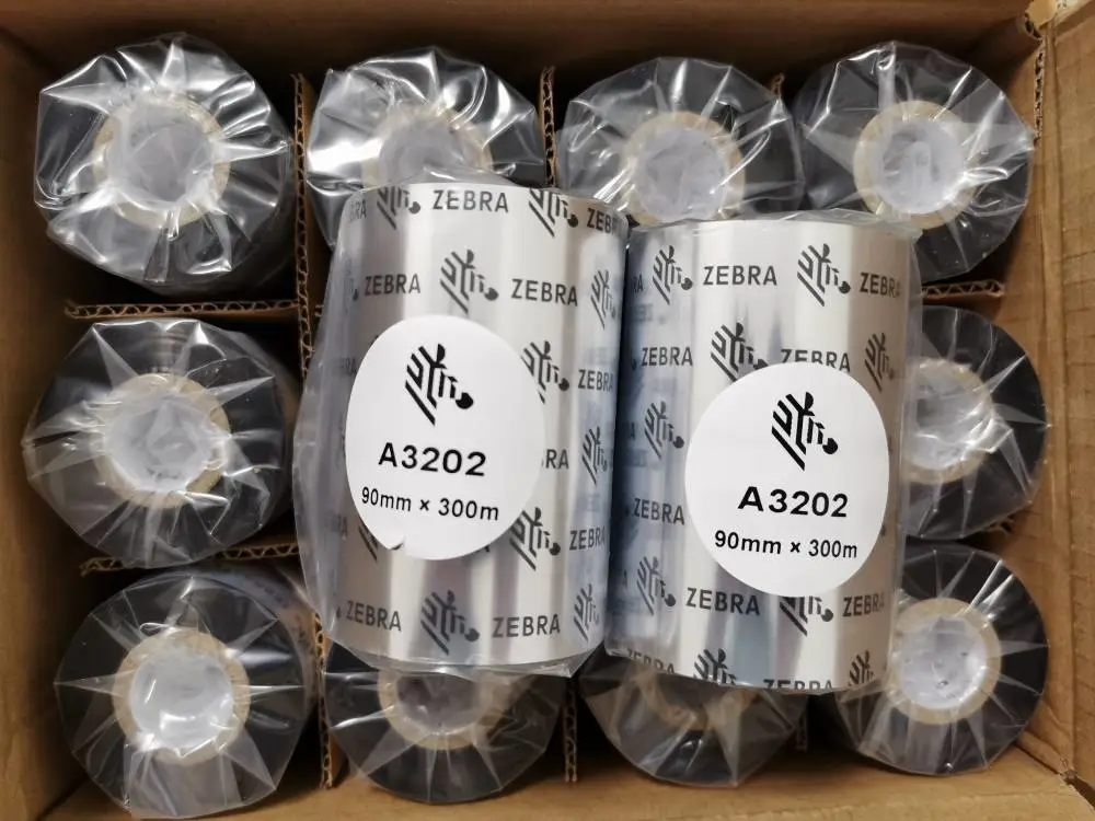 zebra斑马碳带A3202 110X300混合色带耐刮耐磨铜版纸打印