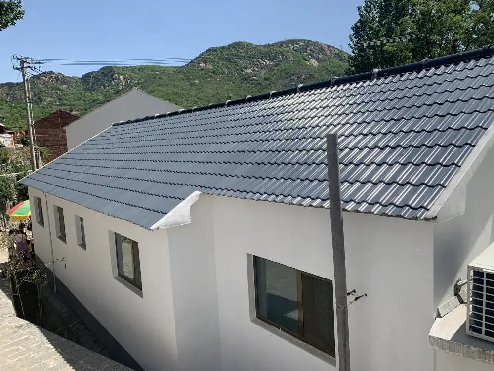 青岛城阳/深灰直角瓦 陶瓷民用屋面瓦 彩色平板瓦