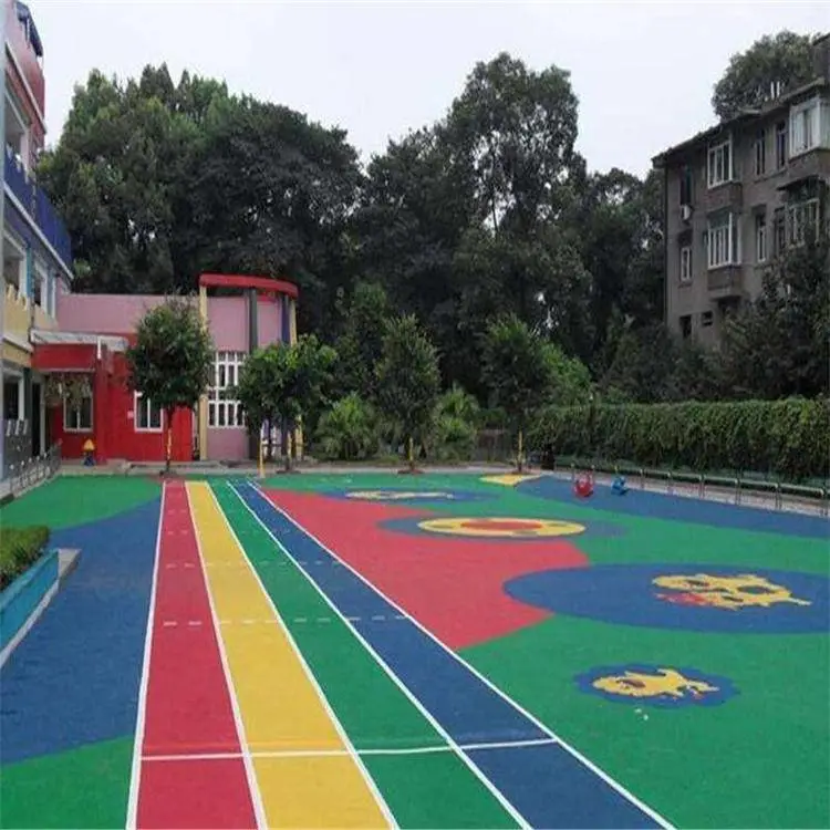 游乐场弹性地面材料 运动场地面 体育场EPDM塑胶