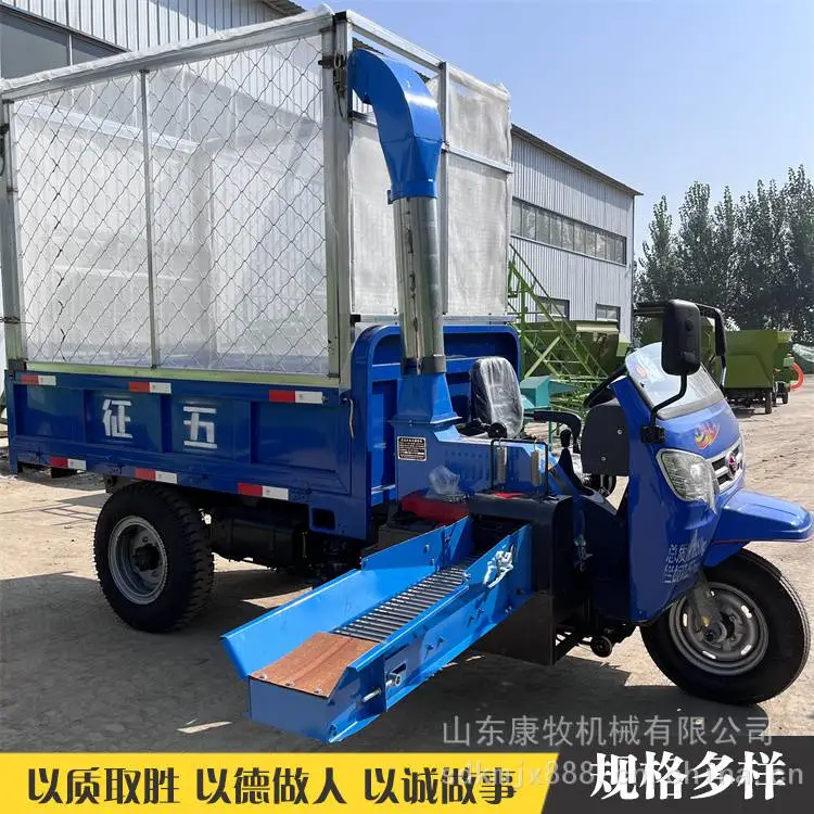 车载移动柴油铡草车 自动进料链板碎草机 干湿两用秸秆铡揉机