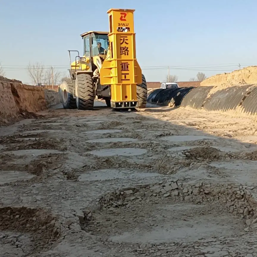 液压高速夯-江苏淮安金湖路基液压夯施工效果对比
