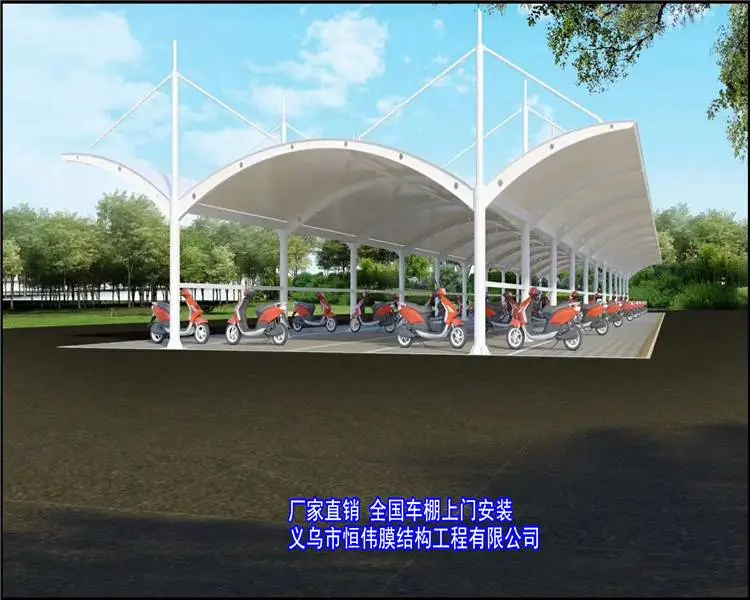 黔南膜结构汽车棚多少钱 钢结构门头雨棚价格