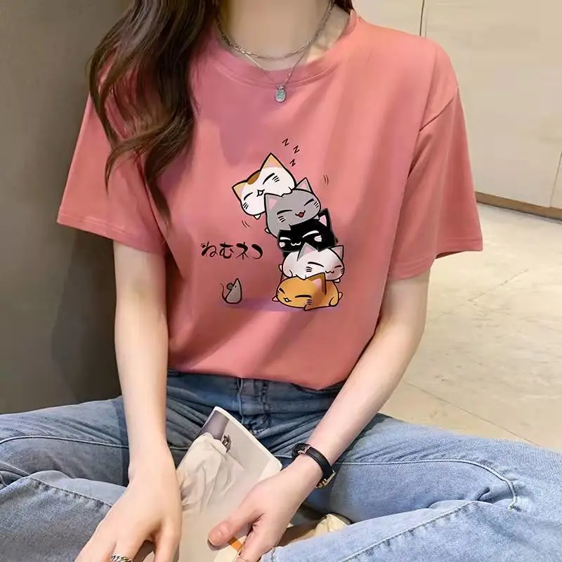 宁波北仑学生夏季新款打底衫韩版白色短袖T恤抖音快手直播货源