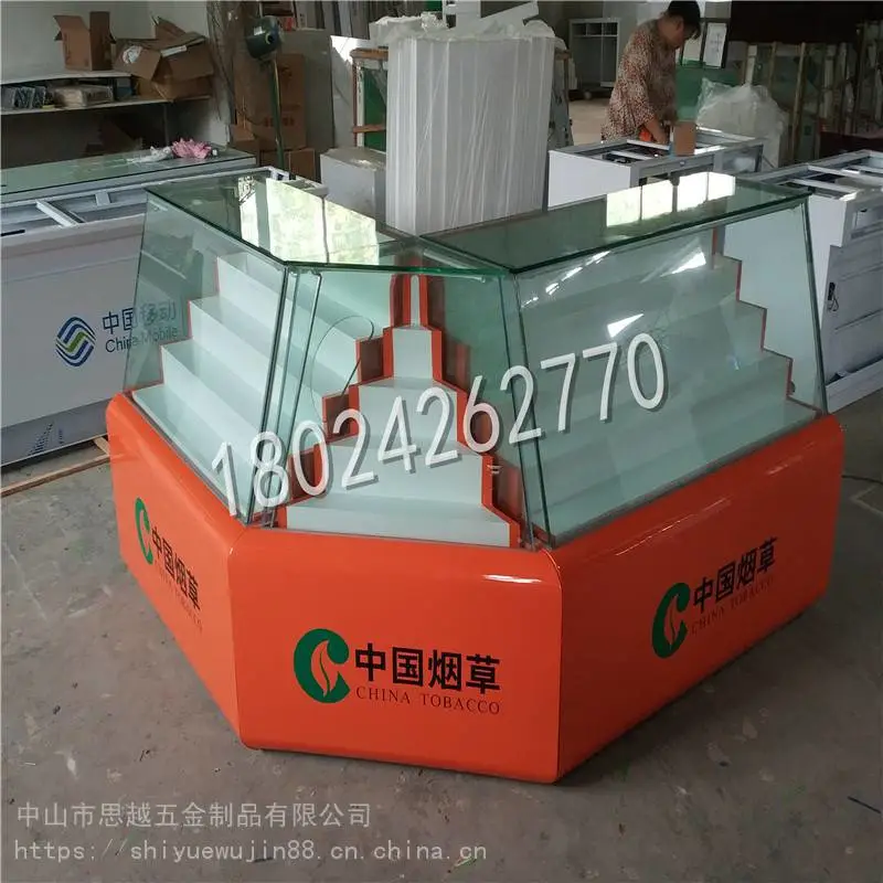 玻璃柜台柜高柜烟柜收银台展示架烟柜台定制