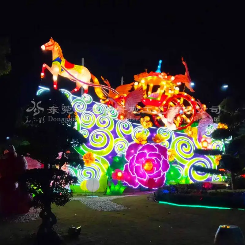 凉山旅游区景点中秋节国庆节自贡花灯彩灯彩车彩船制造定做定制