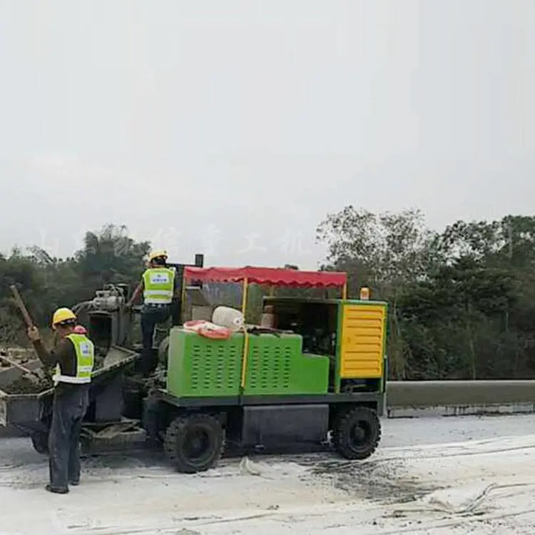 混凝土路缘石滑模机 水渠一次成型机 渠道成形机