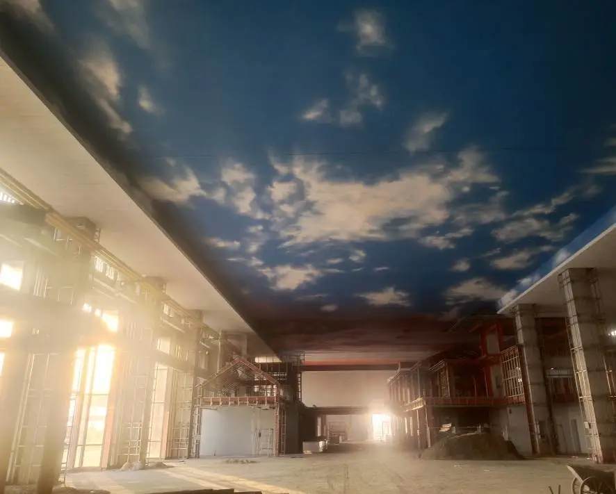 山东济宁高空墙绘涂鸦壁画_蜘蛛人施工_冷却塔烟囱凉水塔彩绘手绘油漆翻新