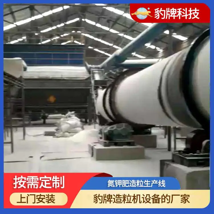 豹牌科技 氮钾肥造粒生产线 氯化铵对辊挤压造粒机设备