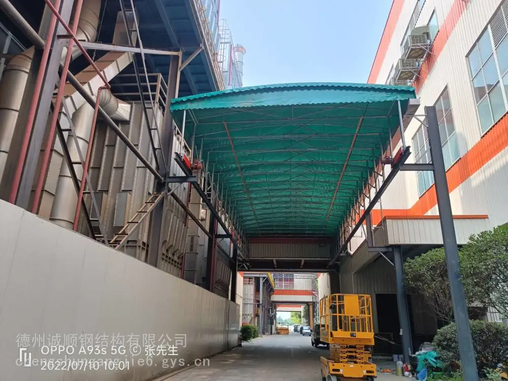 成都伸缩雨棚大型推拉帐篷推拉仓储雨棚自动伸缩棚