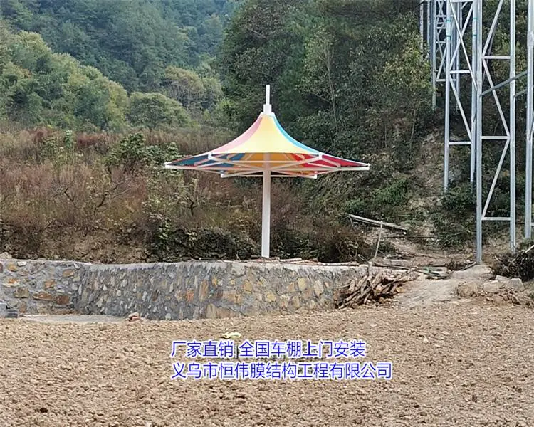 巢湖小区电动车停车棚 出入口膜结构遮雨棚按照客户要求定做