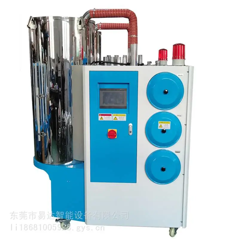 易达智能一对四触屏版100KG蜂巢转轮三机一体除湿干燥送料组合