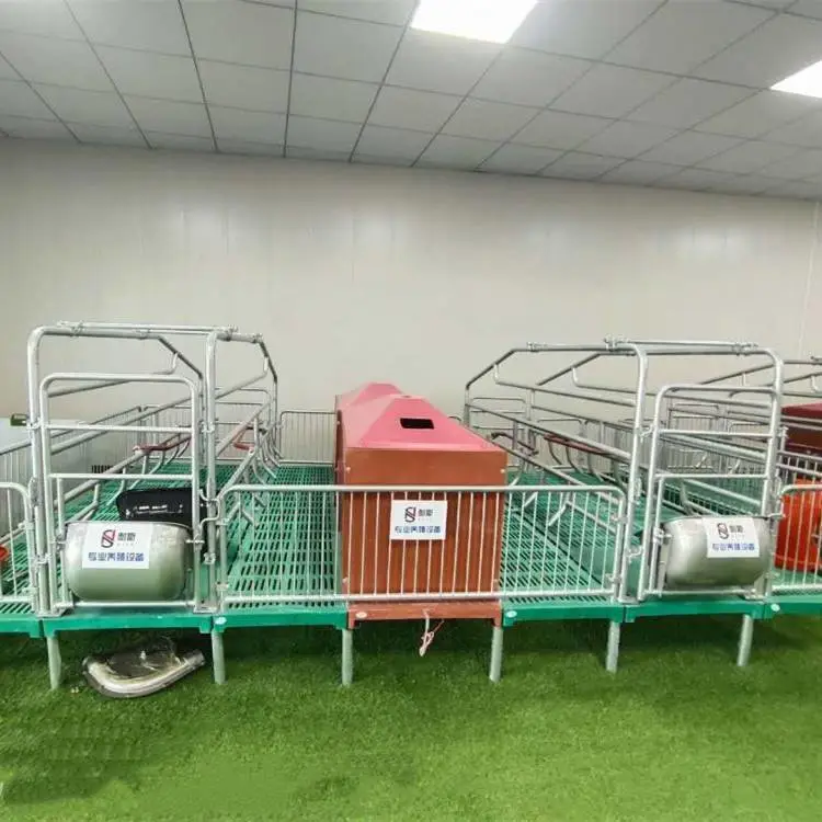猪用产床 母猪产床 分娩栏 双体产床 不锈钢母猪食槽 热镀锌管 耐斯畜牧
