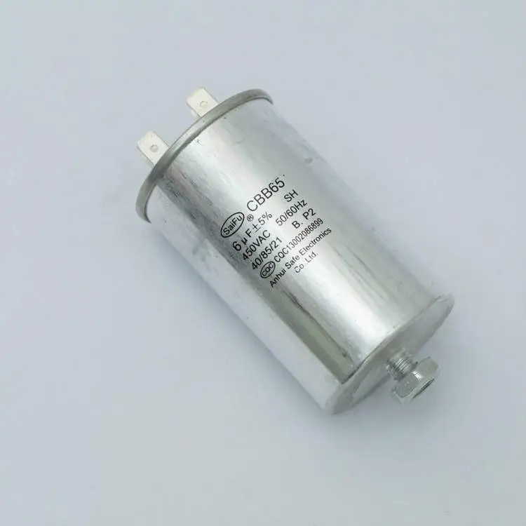 供应 赛福CBB65 450VAC 6uf干燥机电机启动薄膜电容