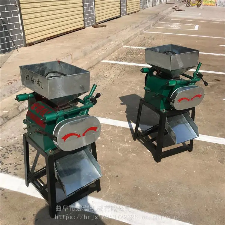 衢州玉米破碎机多少钱一台粮食制扁机家用小型饲料粉碎机