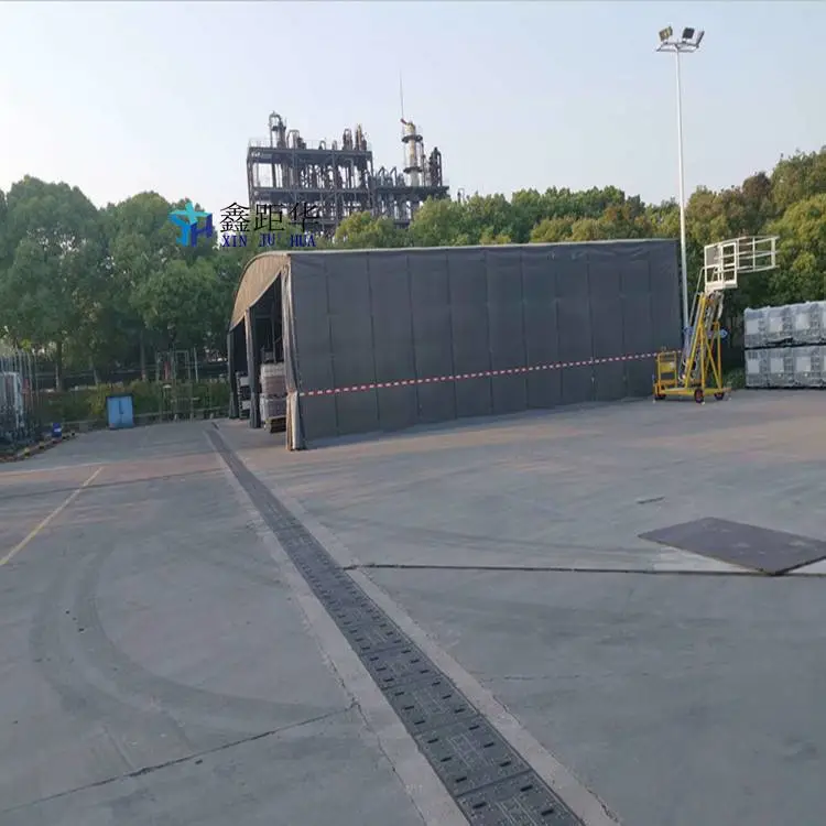 广东惠州钢筋加工棚大型可移动雨棚【防水设计】
