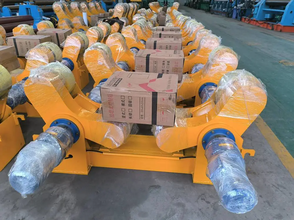 ZT-10T吨滚轮架供应 焊接转台圆筒支架自动调节摆臂