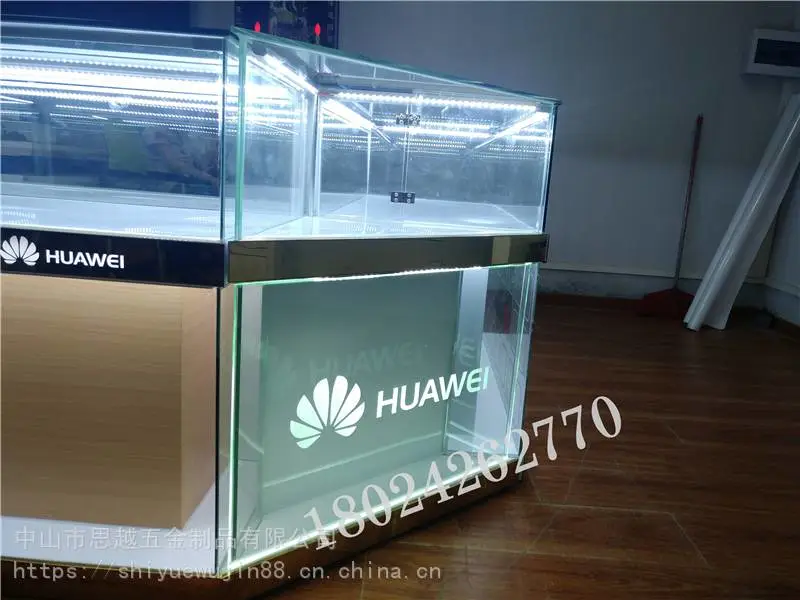 化妆品展柜新款电信4G营业厅手机受理台玻璃收银台