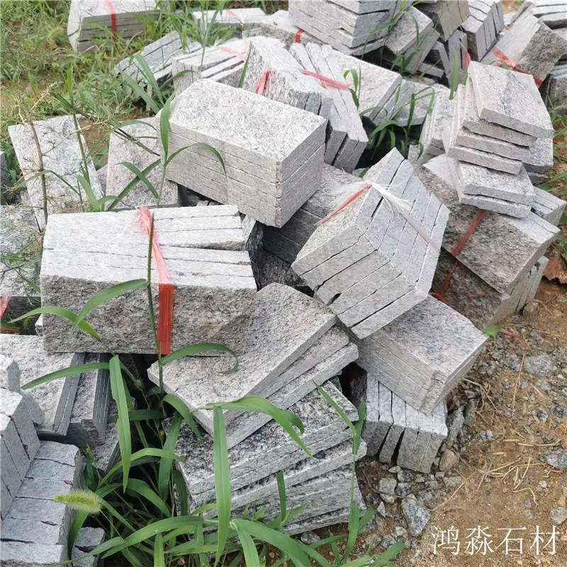 庭院外墙石材蘑菇石 牡丹红蘑菇石 红色砂岩外墙贴石材