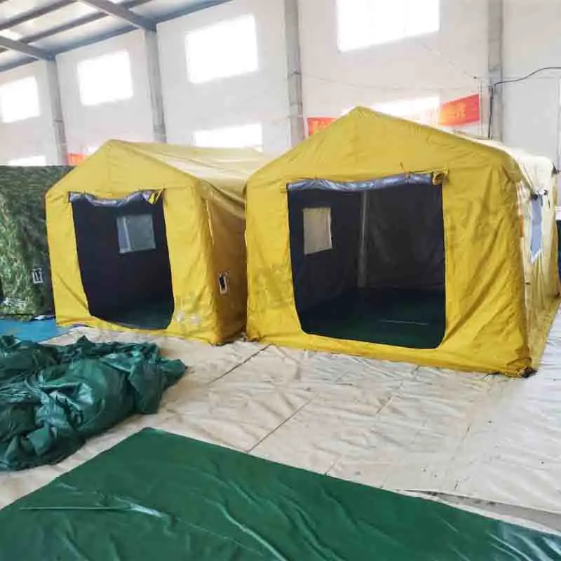 地震救援防雨帐篷消防充气帐篷5*8m抗洪抢险救灾帐篷防汛赈灾帐篷