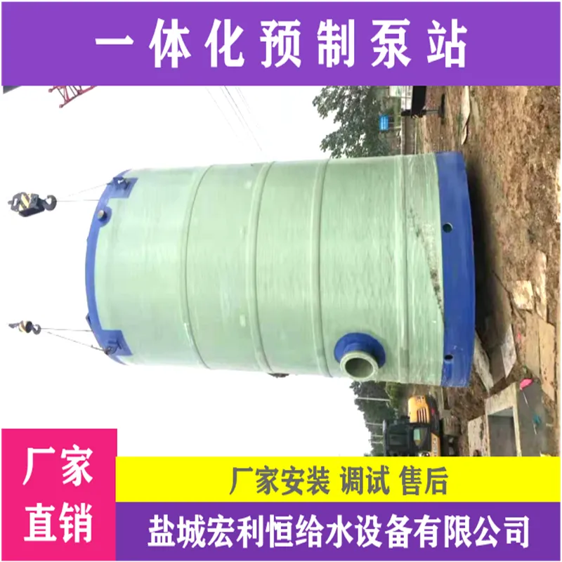 湖州南浔 玻璃钢污水提升泵站 雨水提升泵站设备 设备安装图