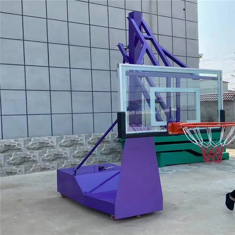 哈尔滨 幼儿园比赛篮球架 电动液压升降篮球架 广场篮球框架