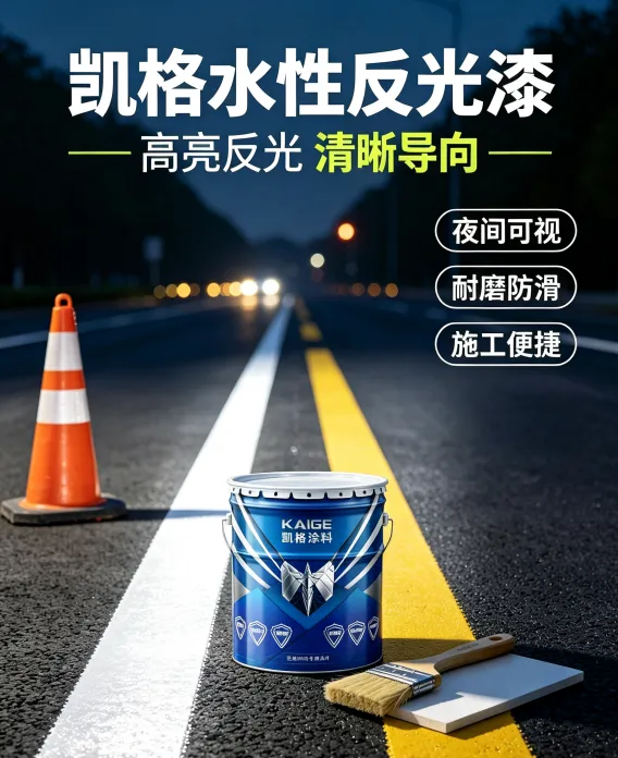 高逆反系数水性反光漆 公路护栏水泥防撞墩标志牌反光涂料