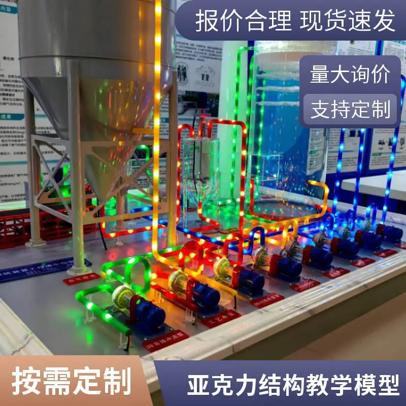 硕博电厂烟气脱硫脱硝装置模型工程塑料亚克力结构展示教学模型