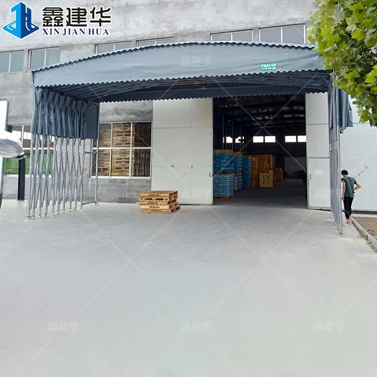 衡阳伸缩雨棚轨道式帐篷室内工业棚可上门量尺