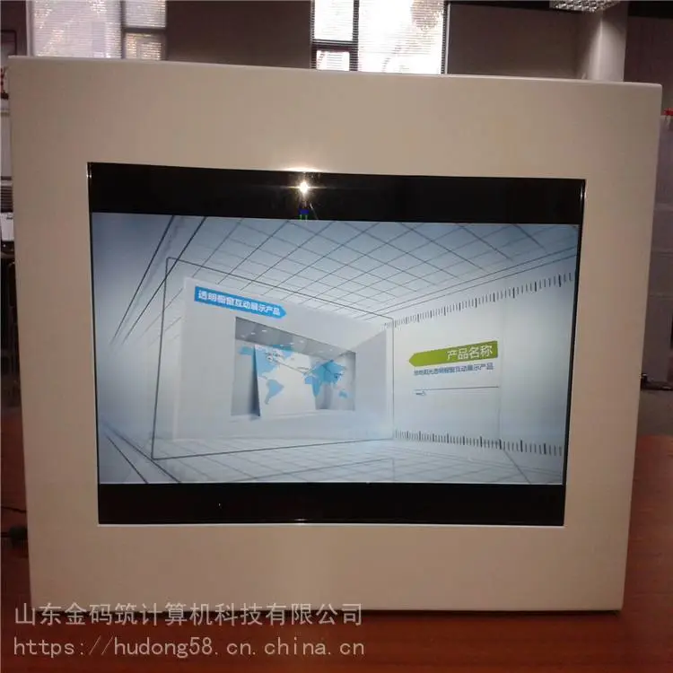 河北省秦皇岛市 透明触摸橱窗展示柜 55寸超窄边透明屏拼接 规格齐全 金码筑