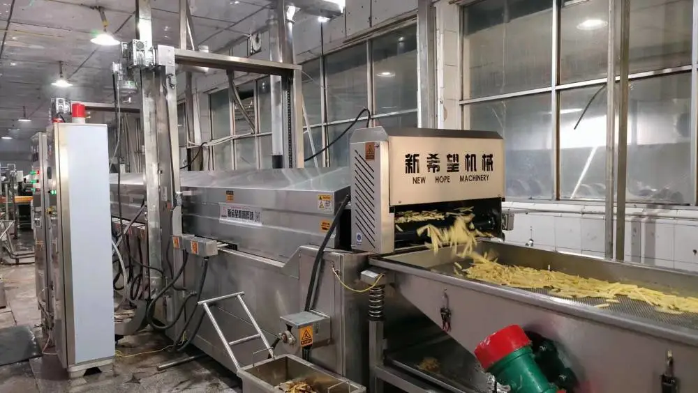 薯条油炸机型号支持定制 速冻薯条油炸锅 薯条油炸流水线厂家