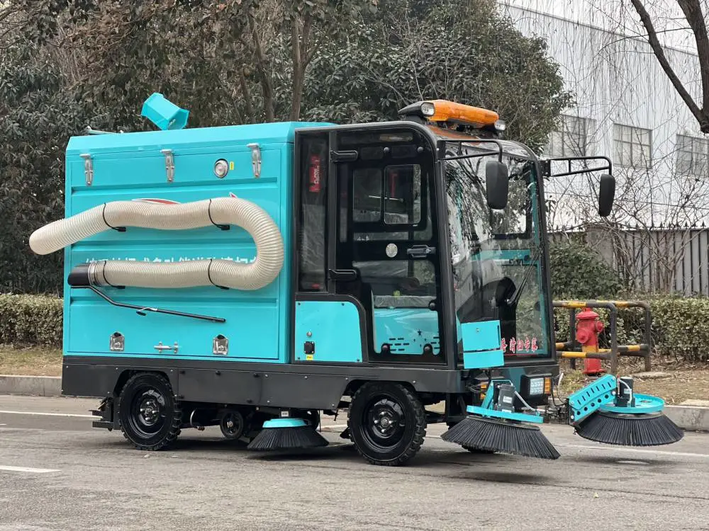 金艺环境纯吸旋风款四轮道路清扫车 水泥厂区道路灰尘扫地机